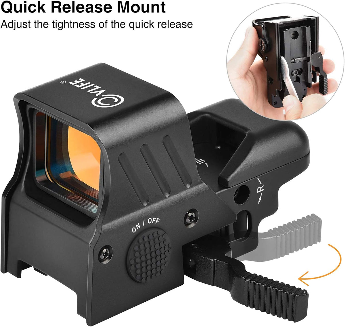 Red Dot Sight with Quick Detach Mount for 20mm Picatinny Rail Pack of 2 K7441