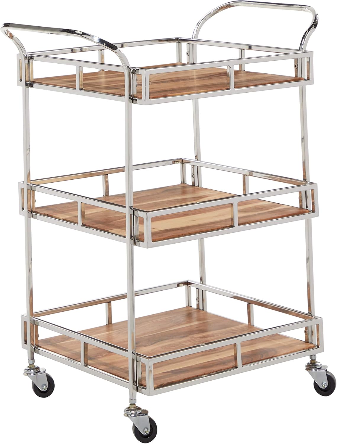 Multi Colored Stainless Steel Bar Cart B3984
