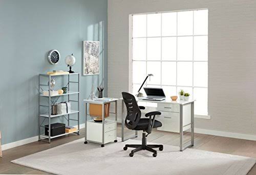 White 2-Drawer Mobile Vertical File Cabinet E4558