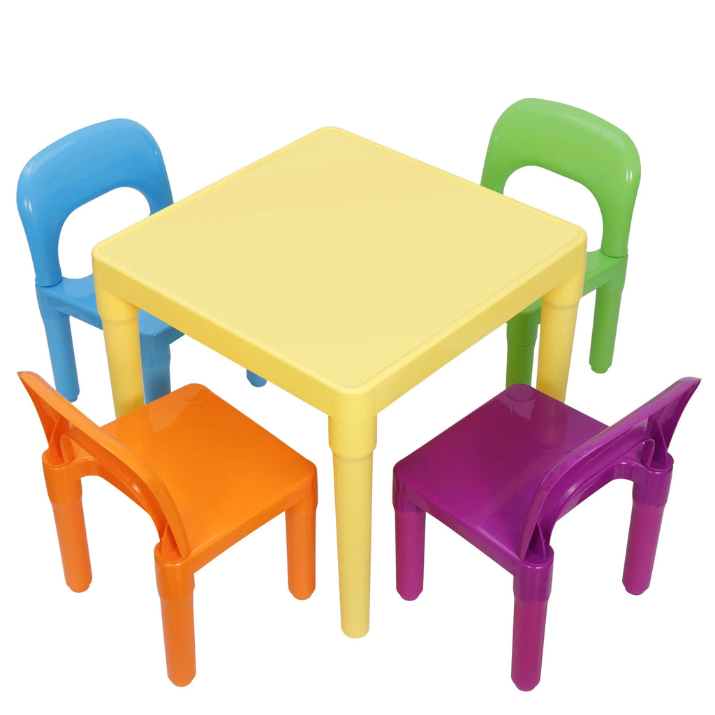 Colorful Plastic Kids Table with Four Chairs T926310
