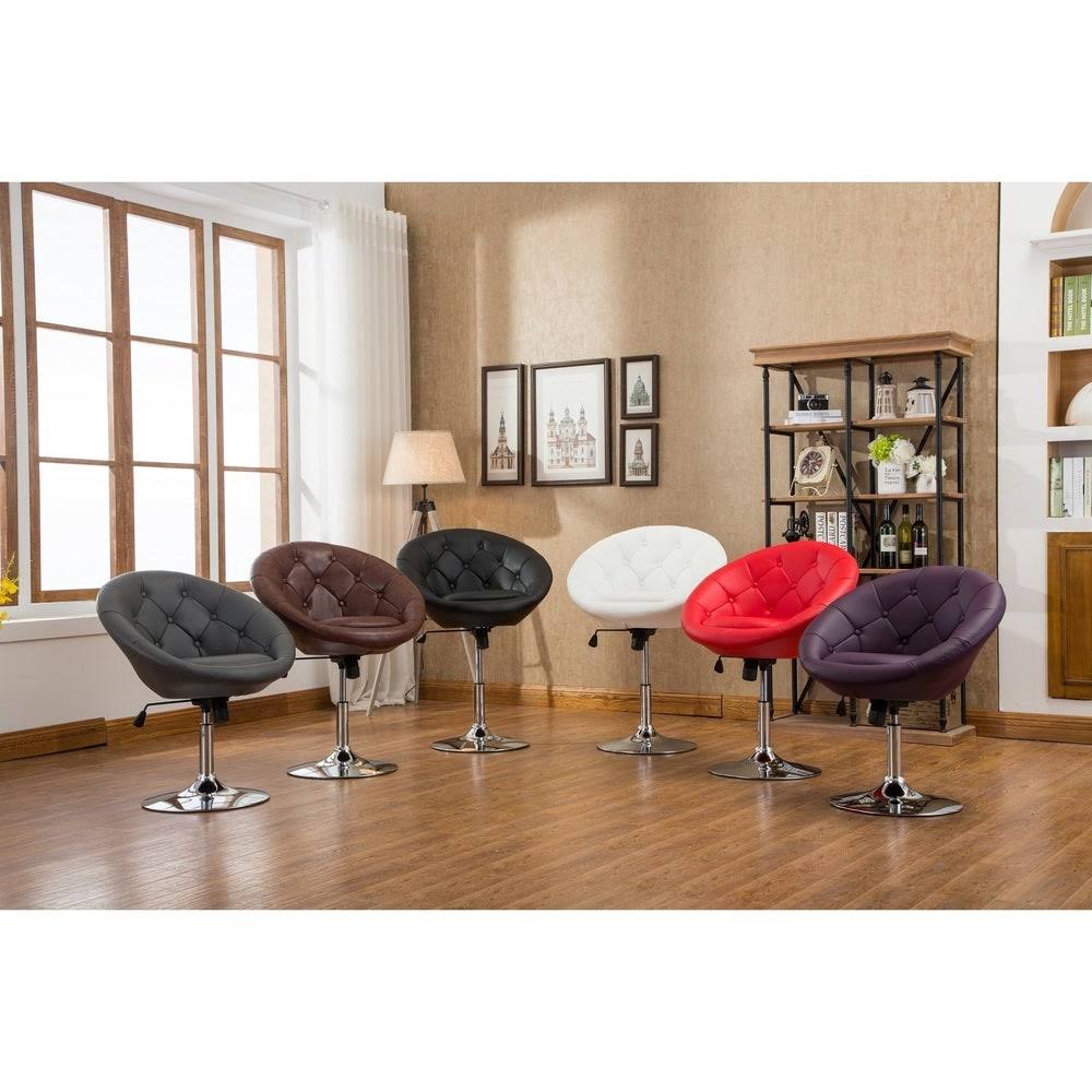 Purple Tufted Tilt Swivel Chair P446