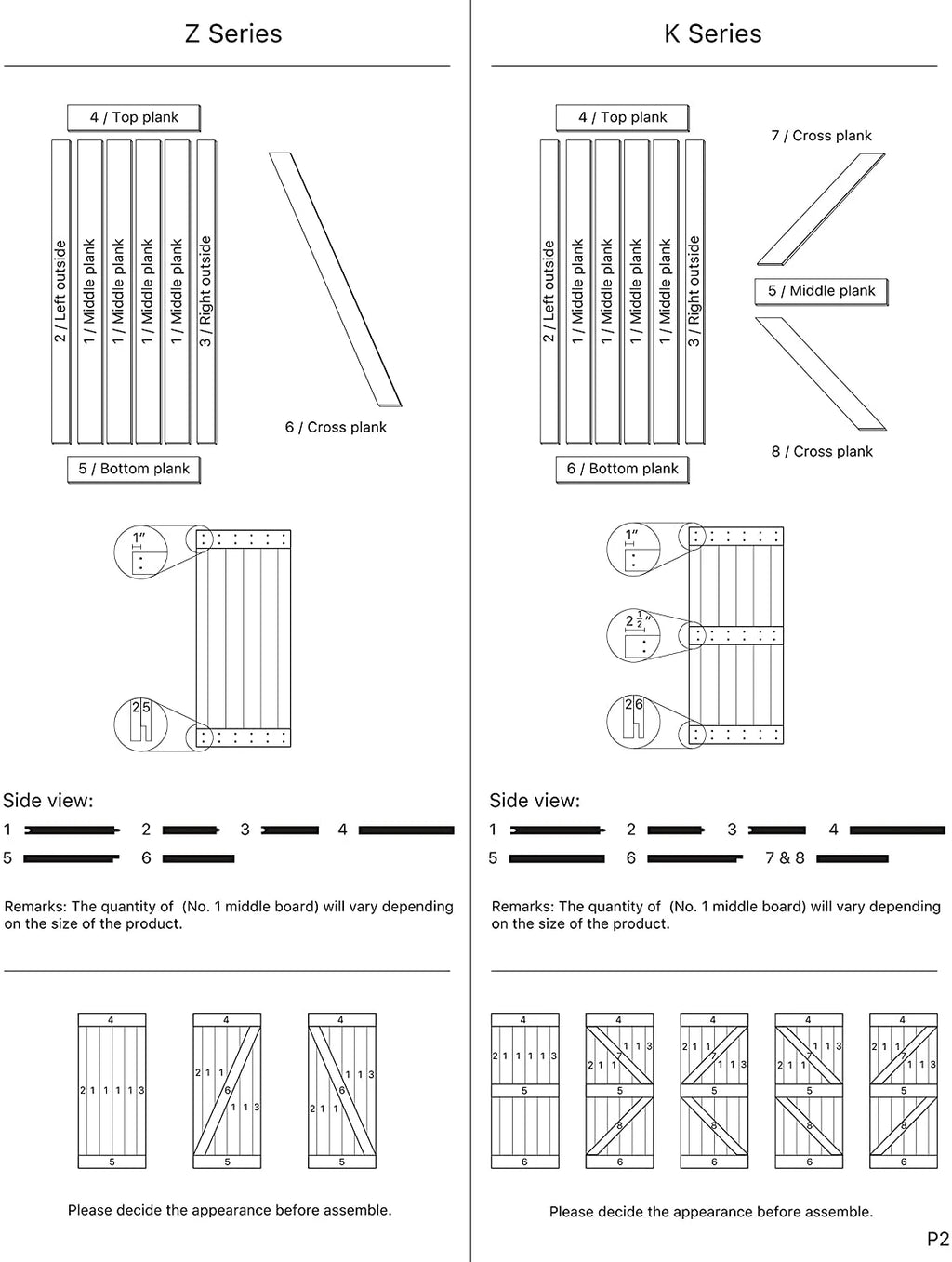 Knotty Pine Wood Sliding Barn Door With Hardware Kit S943