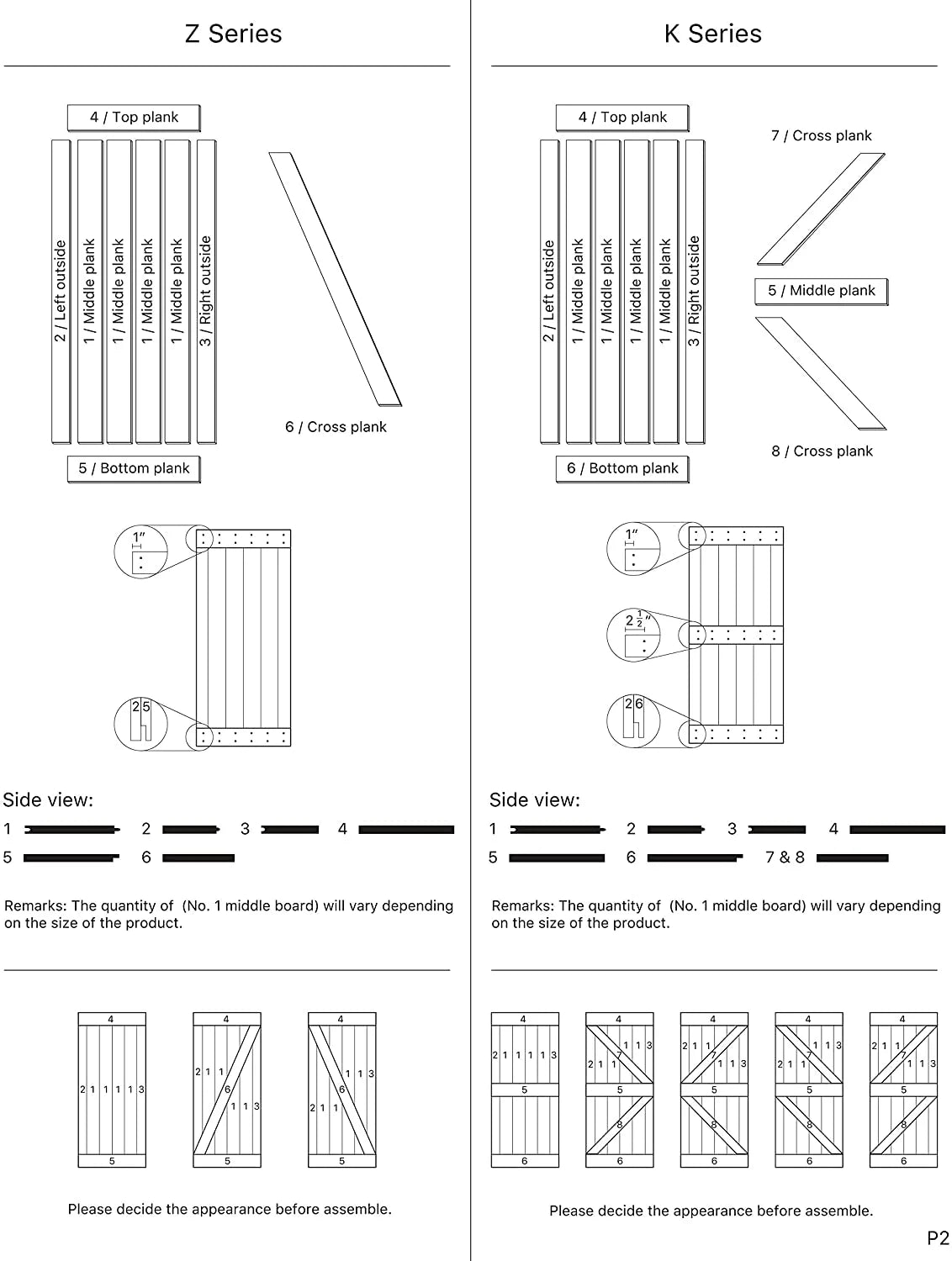 Knotty Pine Wood Sliding Barn Door With Hardware Kit S943