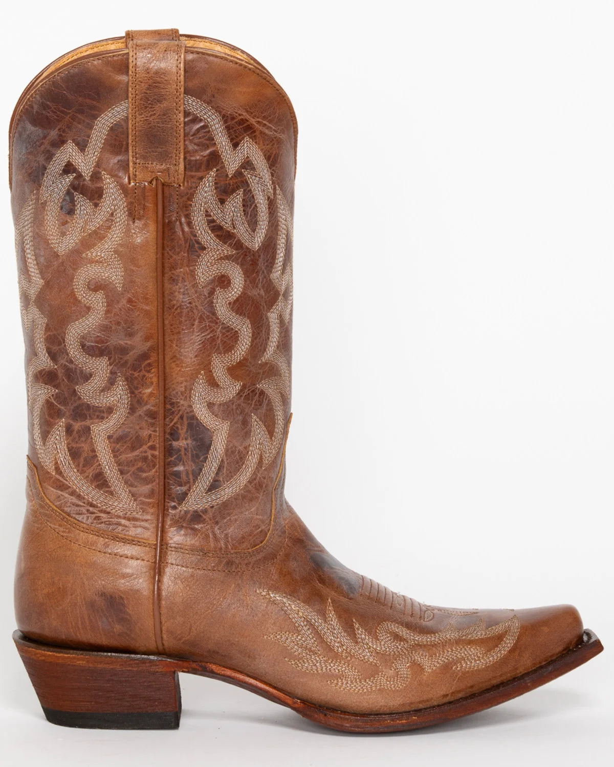 Vintage Cowboy Boot Snip Toe Tan D7691