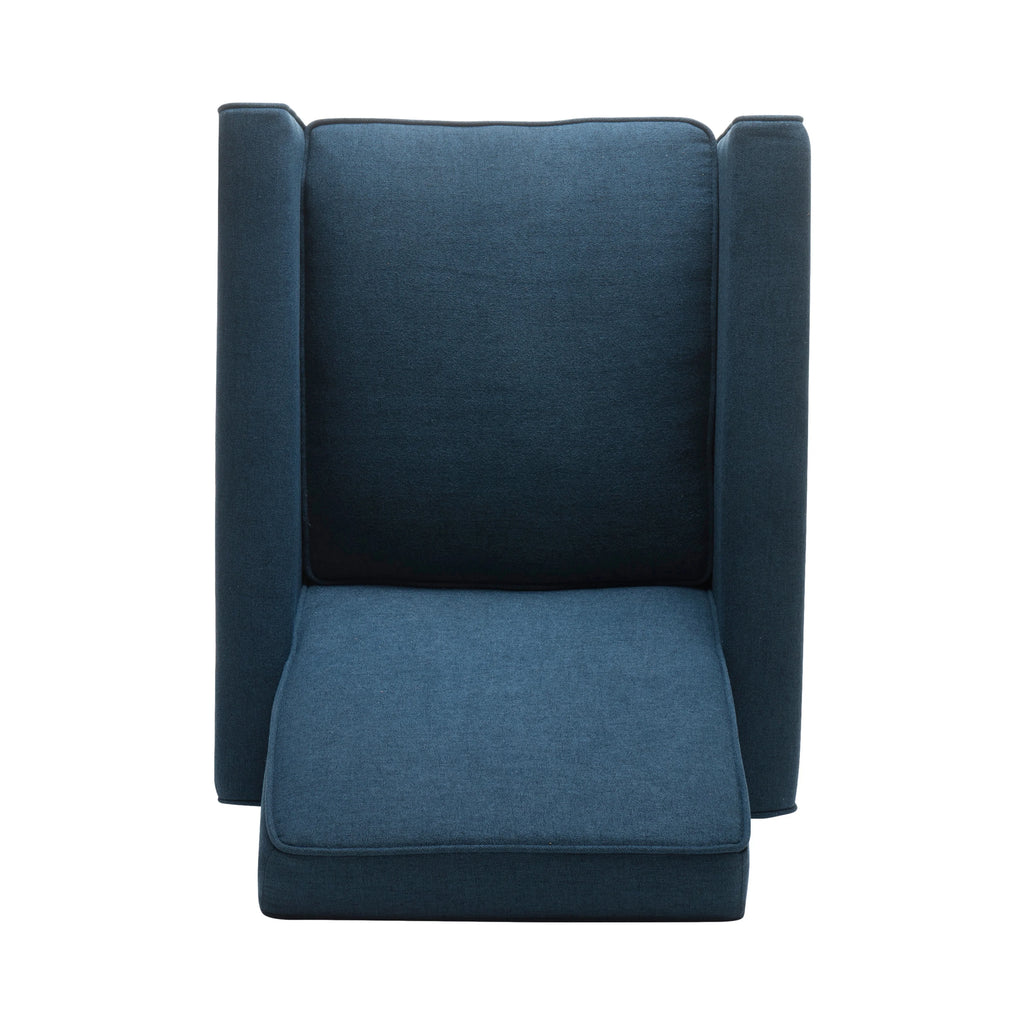 Dark Blue Fabric Recliner Club Chair Q624236