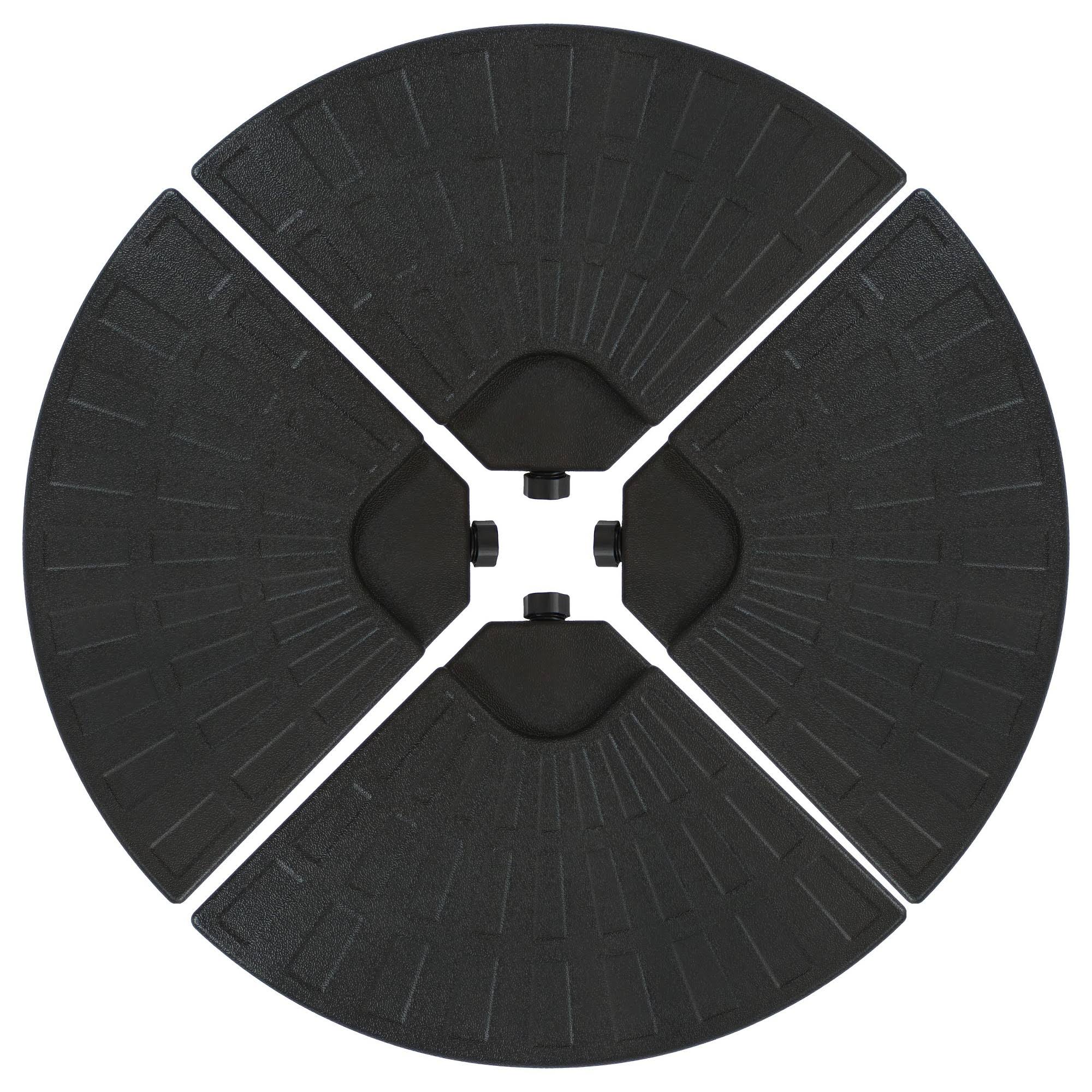 Black Cantilever Patio Umbrella Base Plate 4 Pk D4203