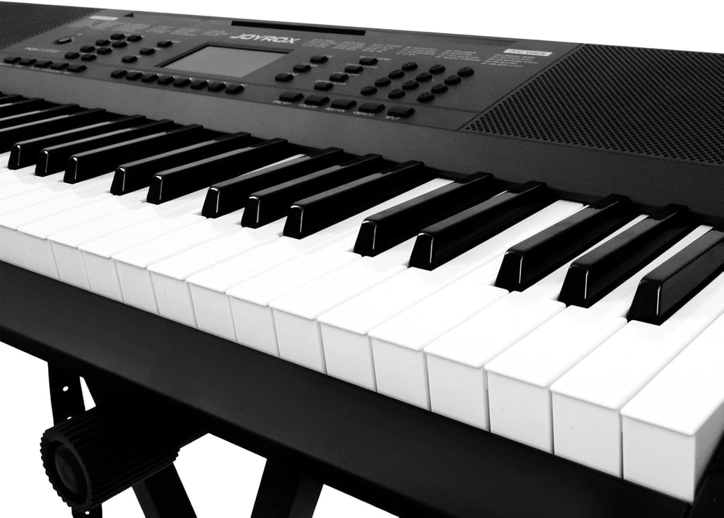 61 Key Piano Keyboard with Keyboard Stand, Bench, Sheet Music Stand, Headphones, Speakers H54746