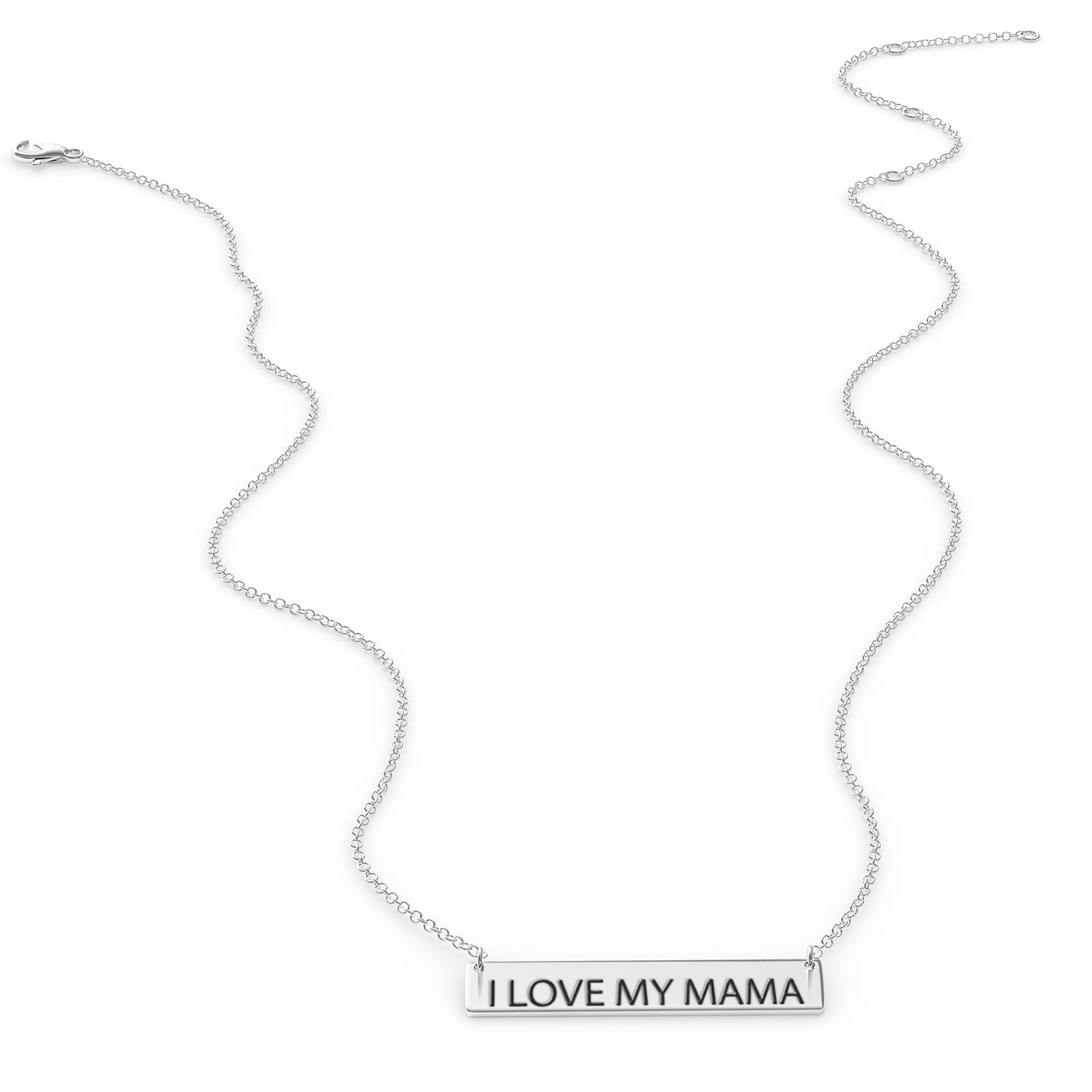 Sterling Silver Bar Pendant Necklace B880880