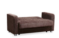 Dark Brown Chenille Loveseat E577