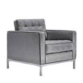 Gray Velvet Sofa with Stainless Steel Feet B399905