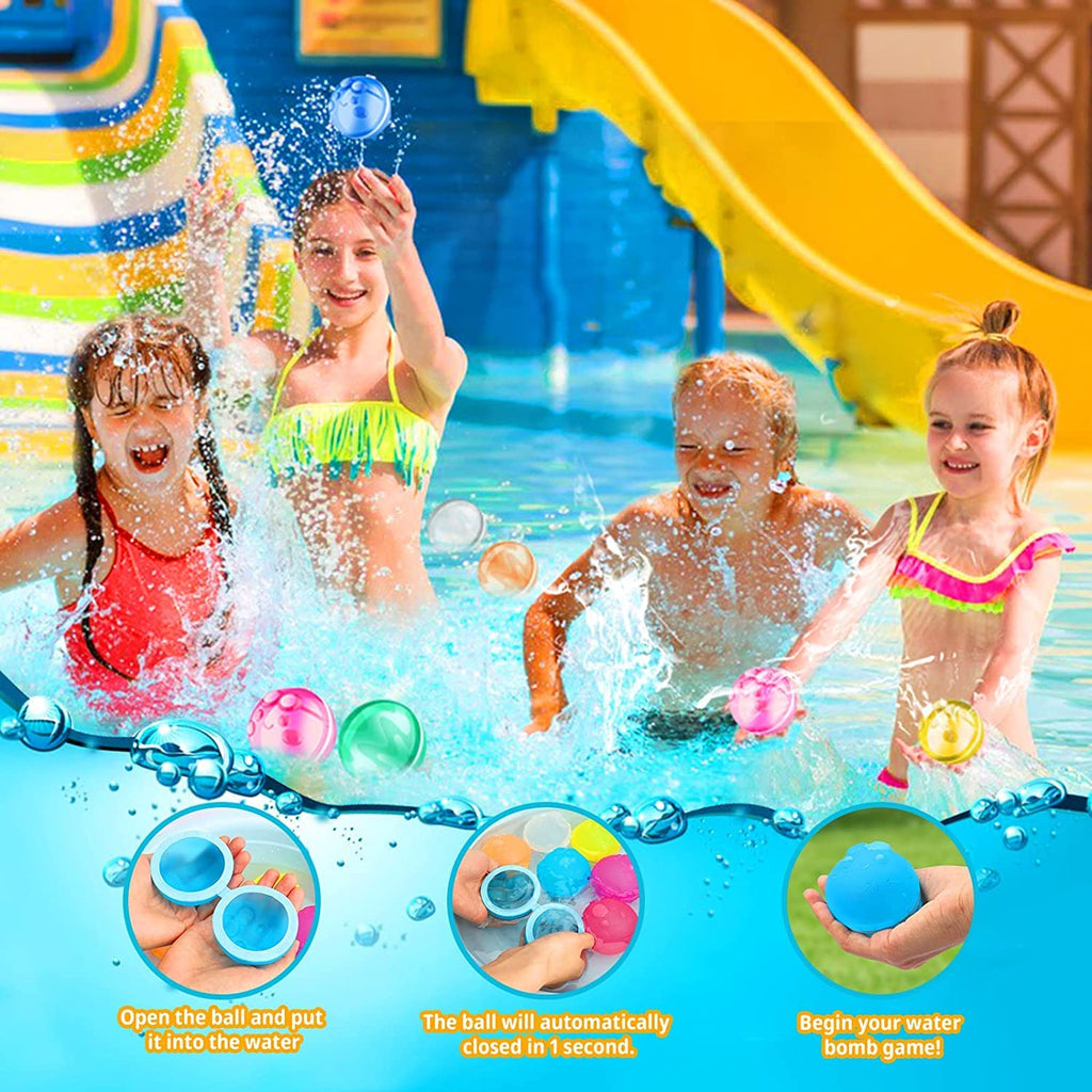 6 pcs Reusable Water Balloons for Kids L65819