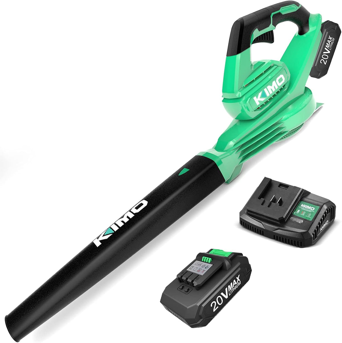 20V 200 CFM 170 MPH Cordless Electric Leaf Blower with Battery & Charger S4206