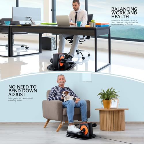 Quiet Portable Electric Seated Pedal Exerciser with Remote Control and 12 Adjustable Speeds T99620