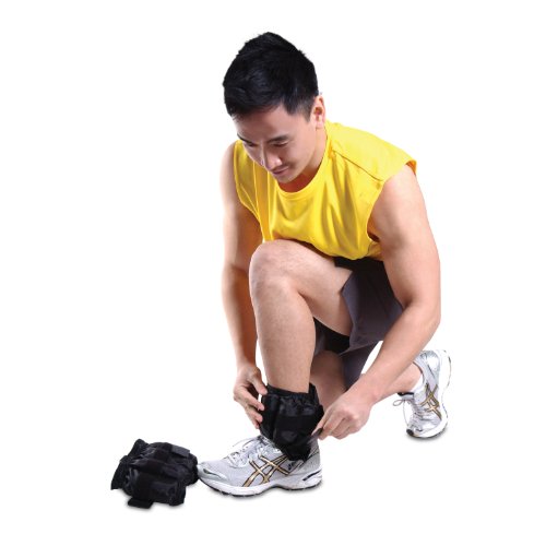 Black Adjustable Ankle Weights 10-20lb Pair M9778
