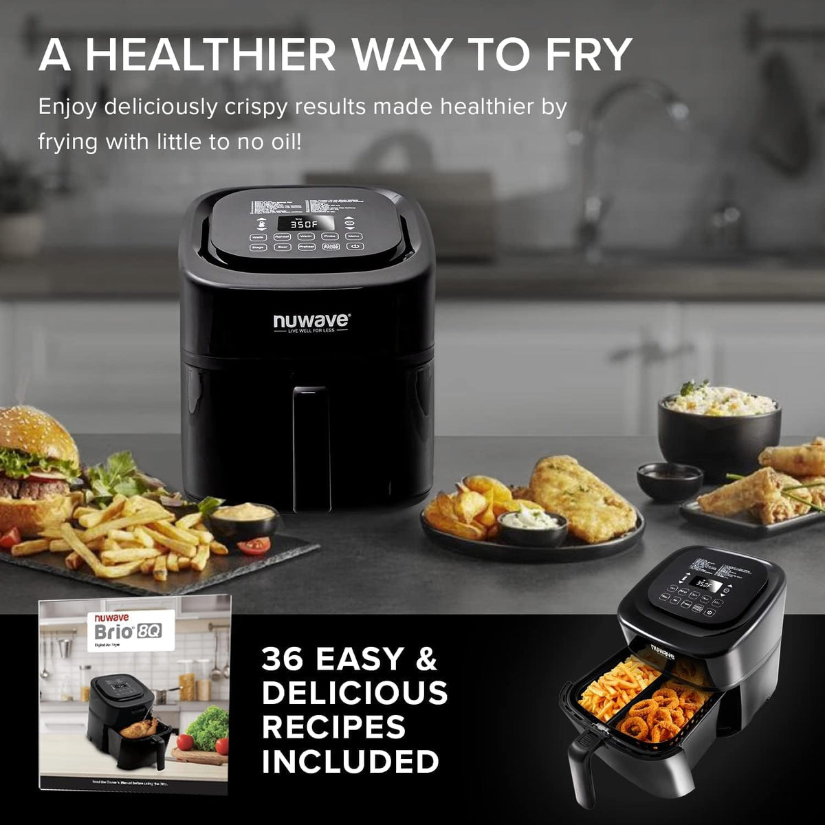 6-in-1 Air Fryer Oven Combo, 8-Qt X-Large Size, 100 Pre-Programmed Presets O632
