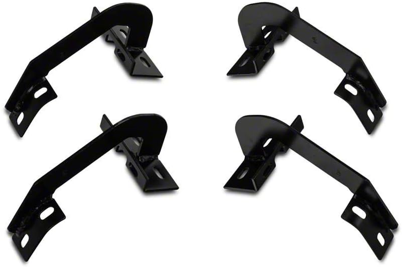 Gloss Black 4-Inch Oval Side Step Bars L470