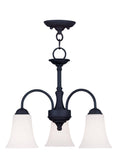 3 Light Convertible Chain Hang Ceiling Mount Black H869306