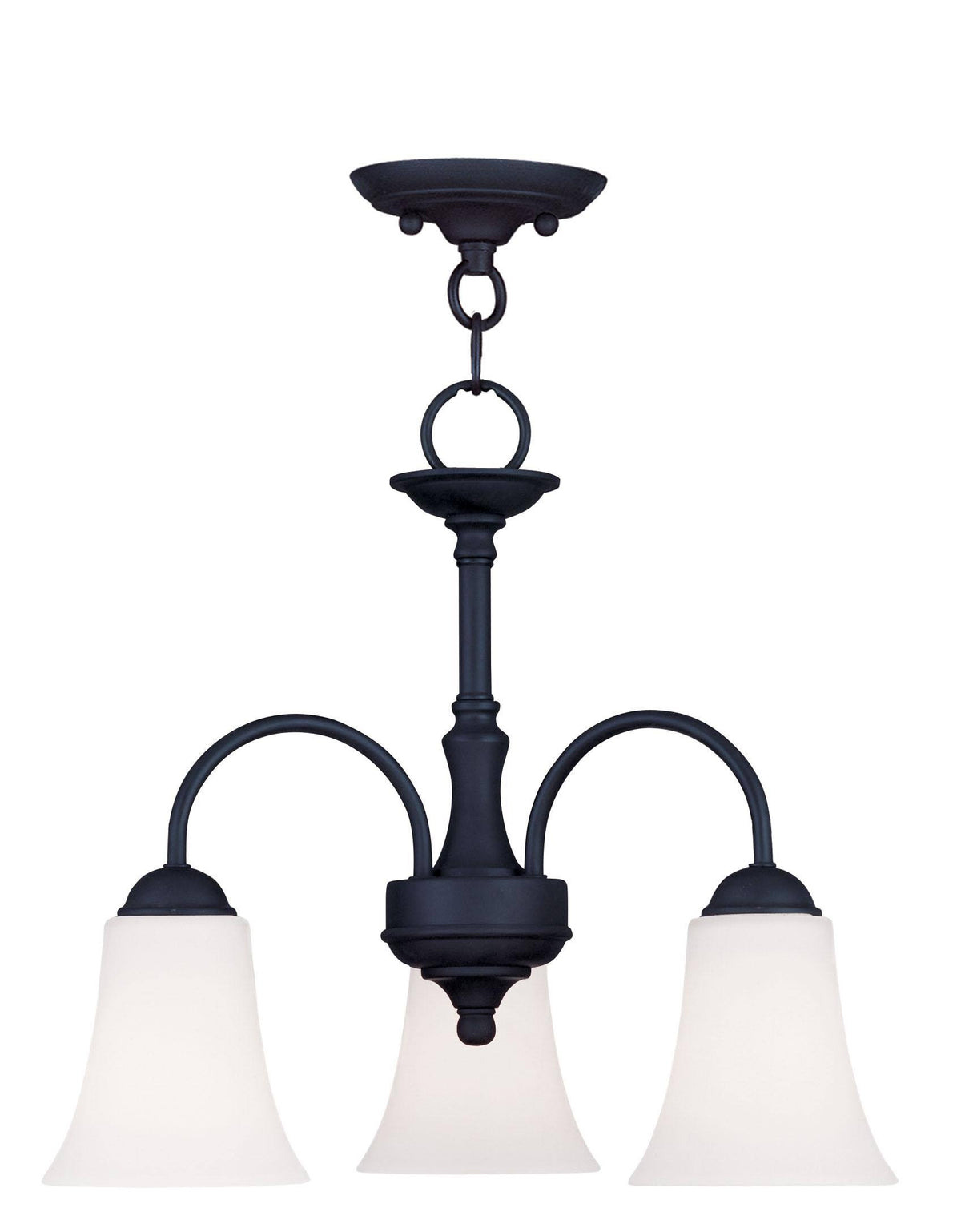 3 Light Convertible Chain Hang Ceiling Mount Black H869306