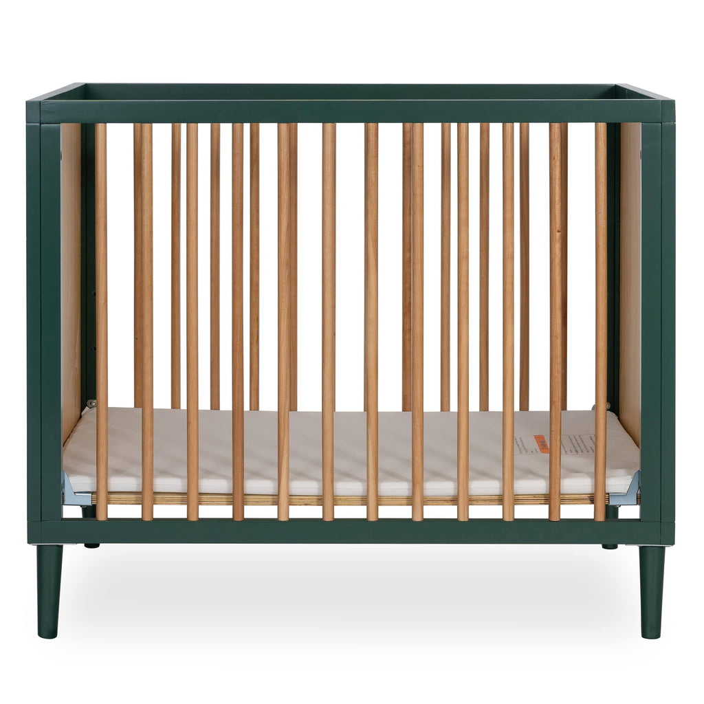 Mini Modern Convertible Crib with Rounded Spindles J67221