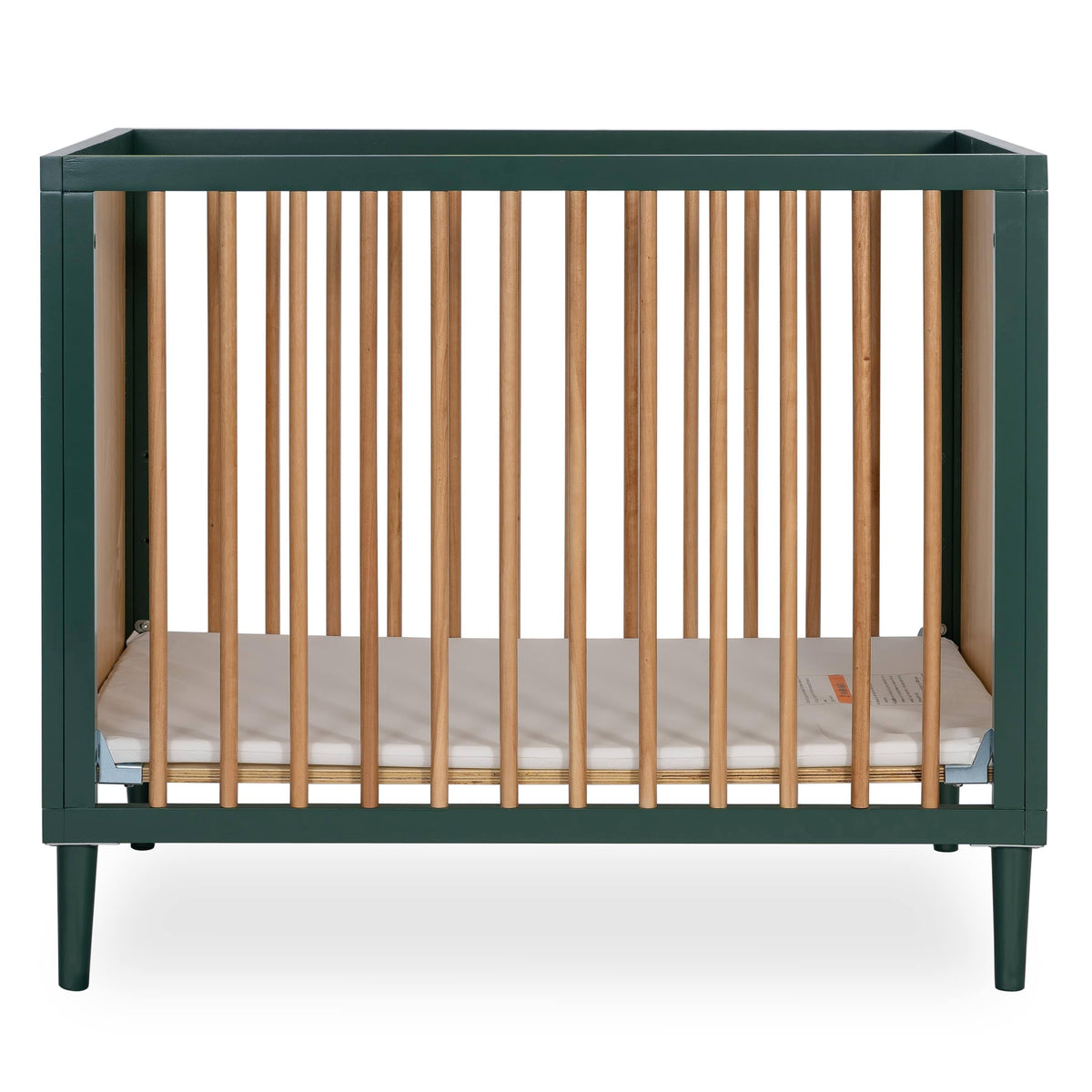 Mini Modern Convertible Crib with Rounded Spindles J67221