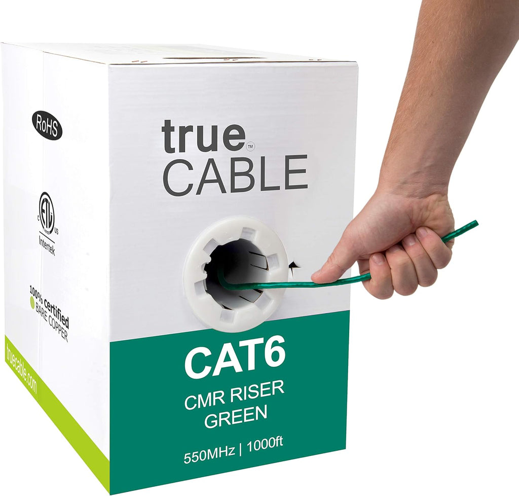 1000ft Purple 23AWG 4 Pair Solid Bare Copper Bulk Ethernet Cable R2195