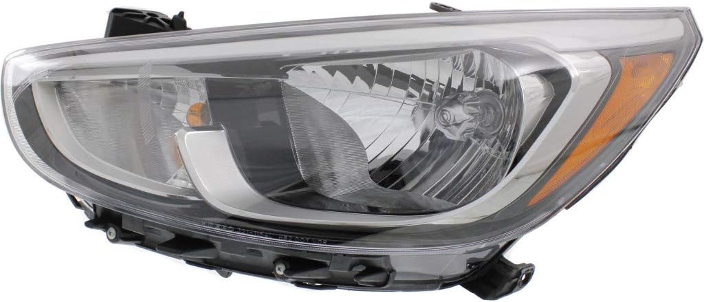 Hyundai Accent Headlight Assembly 2015 2016 Pair Halogen U303