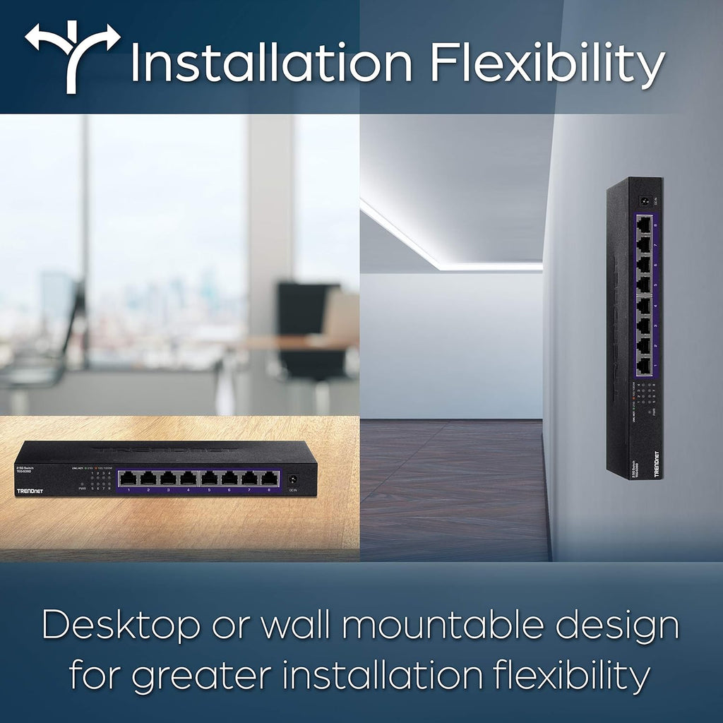 8-Port Unmanaged 2.5G Switch, Black C7400