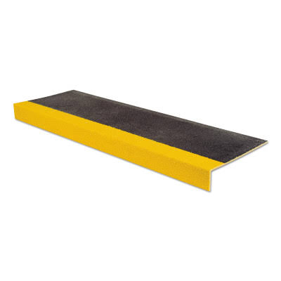 Anti-Slip Step Covers, 10 in x 59 in, Black/Yellow H1112