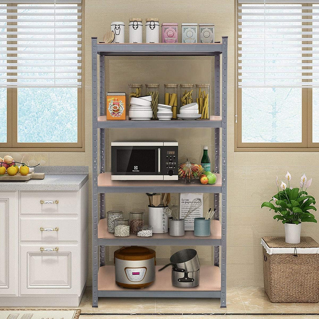 5-Tier Steel Storage Shelves with Adjustable Shelves (2 PCS) F172