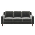 Gray Velvet 3 Seater Sofa T260912