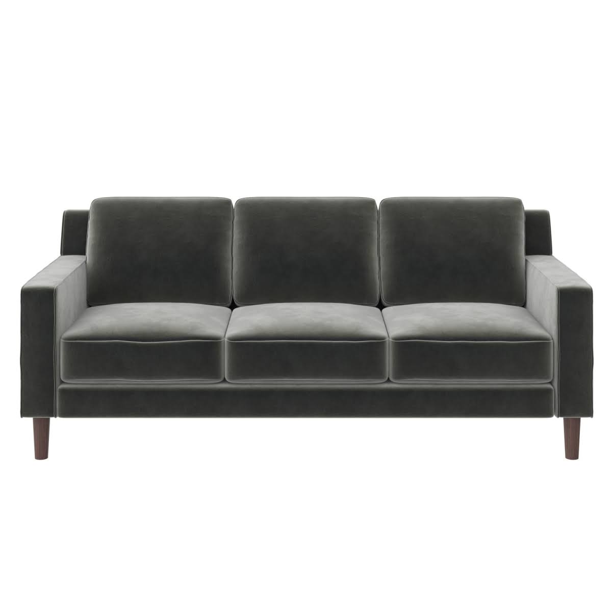 Gray Velvet 3 Seater Sofa T260912