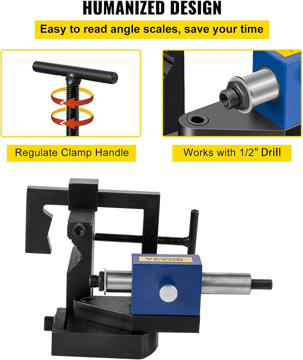 Pipe Notcher Tool for 3/4"-3" Round Tubing Aluminium Frame T5090