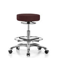 Black Height Adjustable Medical Stool with Foot Ring J754240