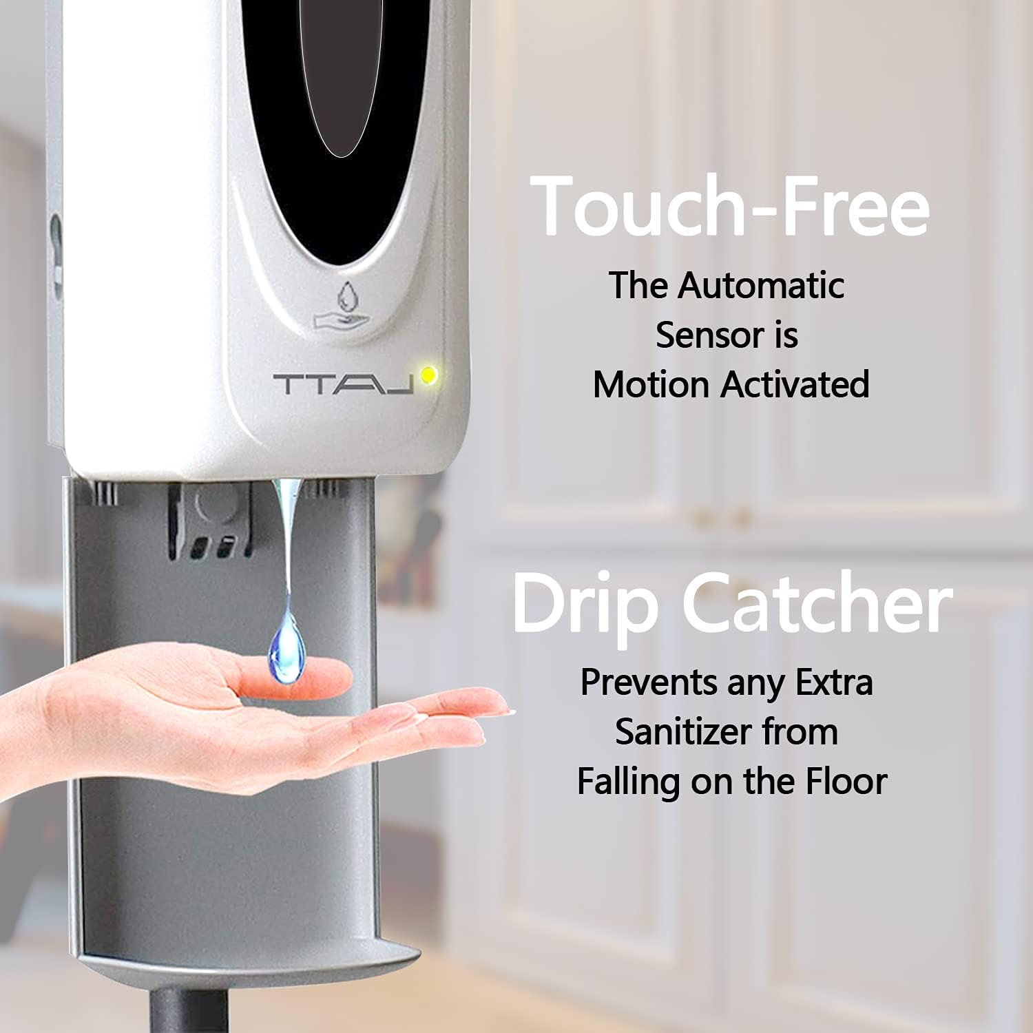 Touchless Hand Sanitizer Dispenser with Stand and 3 Nozzles M518971