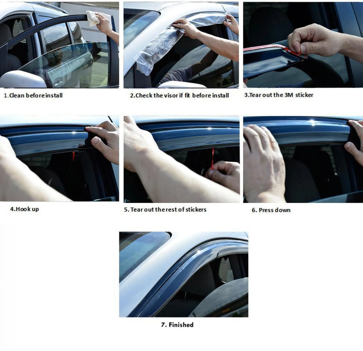 Window Visor Sun Rain Deflector Guard G81120