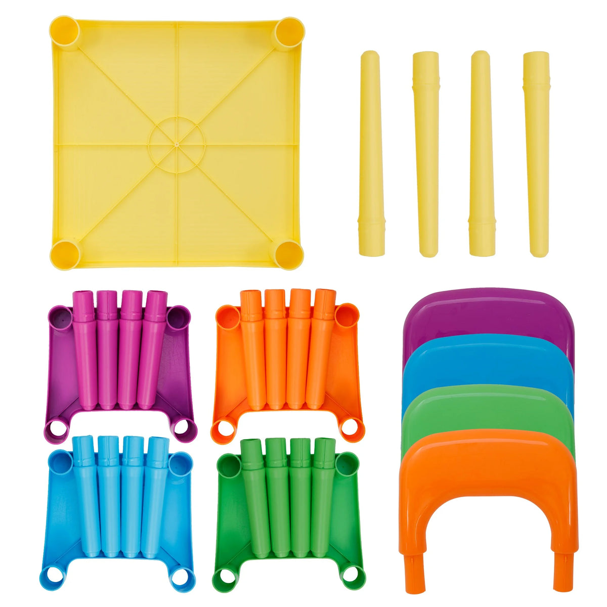 Colorful Plastic Kids Table with Four Chairs T926310