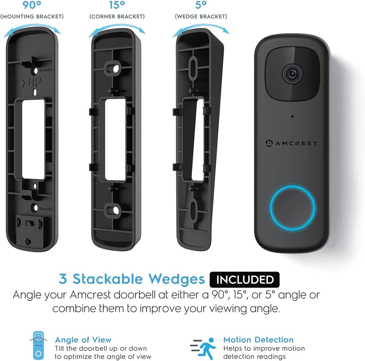 4MP Wireless WiFi Video Doorbell Camera with 2-Way Audio T260068