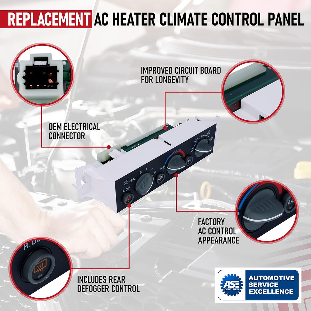 AC Heater Climate Control Panel with Rear Defogger I275