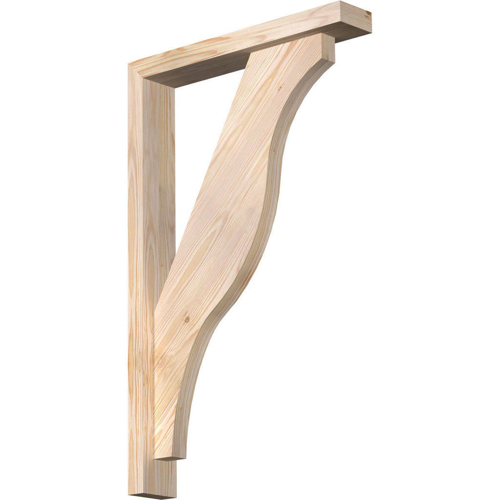 Douglas Fir Smooth Bracket with Offset Brace N751022
