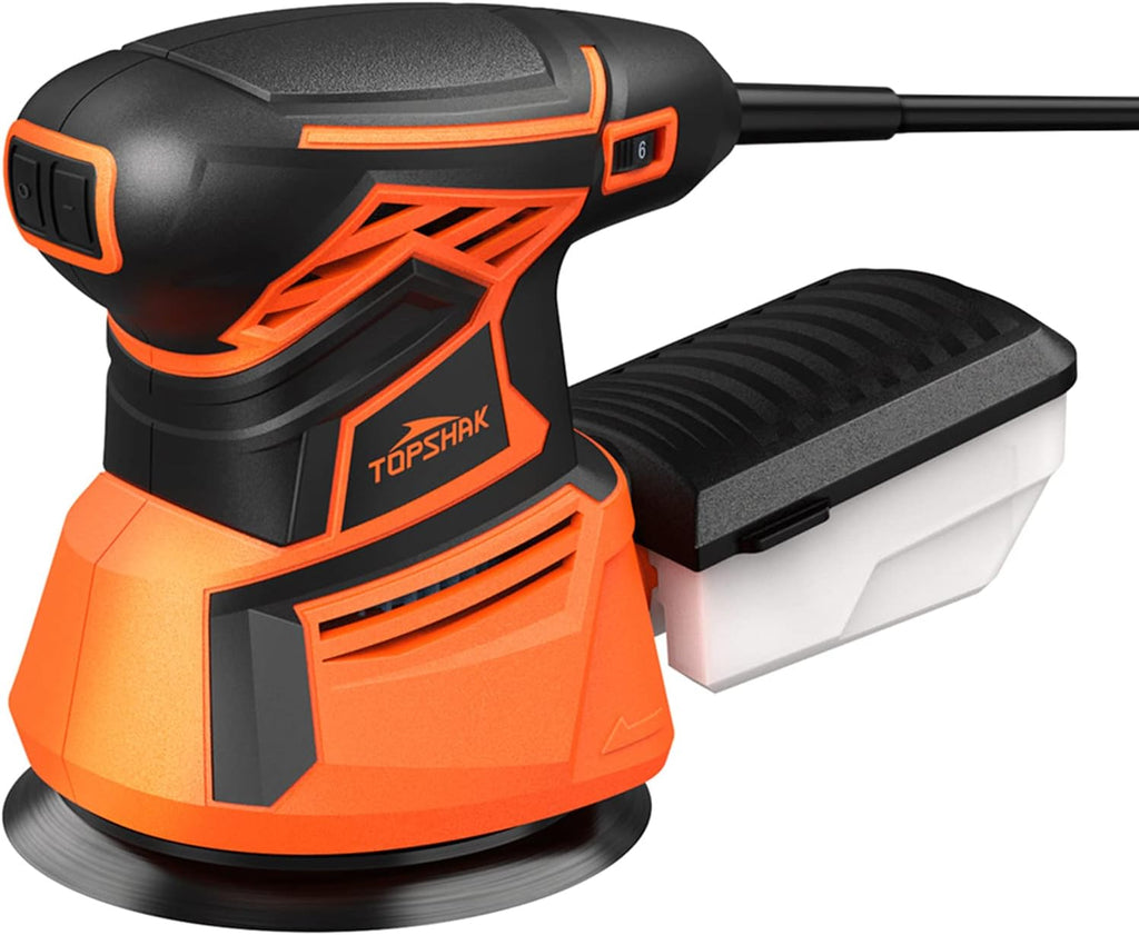 130W 5 Inches Random Orbit Sander with 12pcs Sanding Paper, Pack of 2 V680690