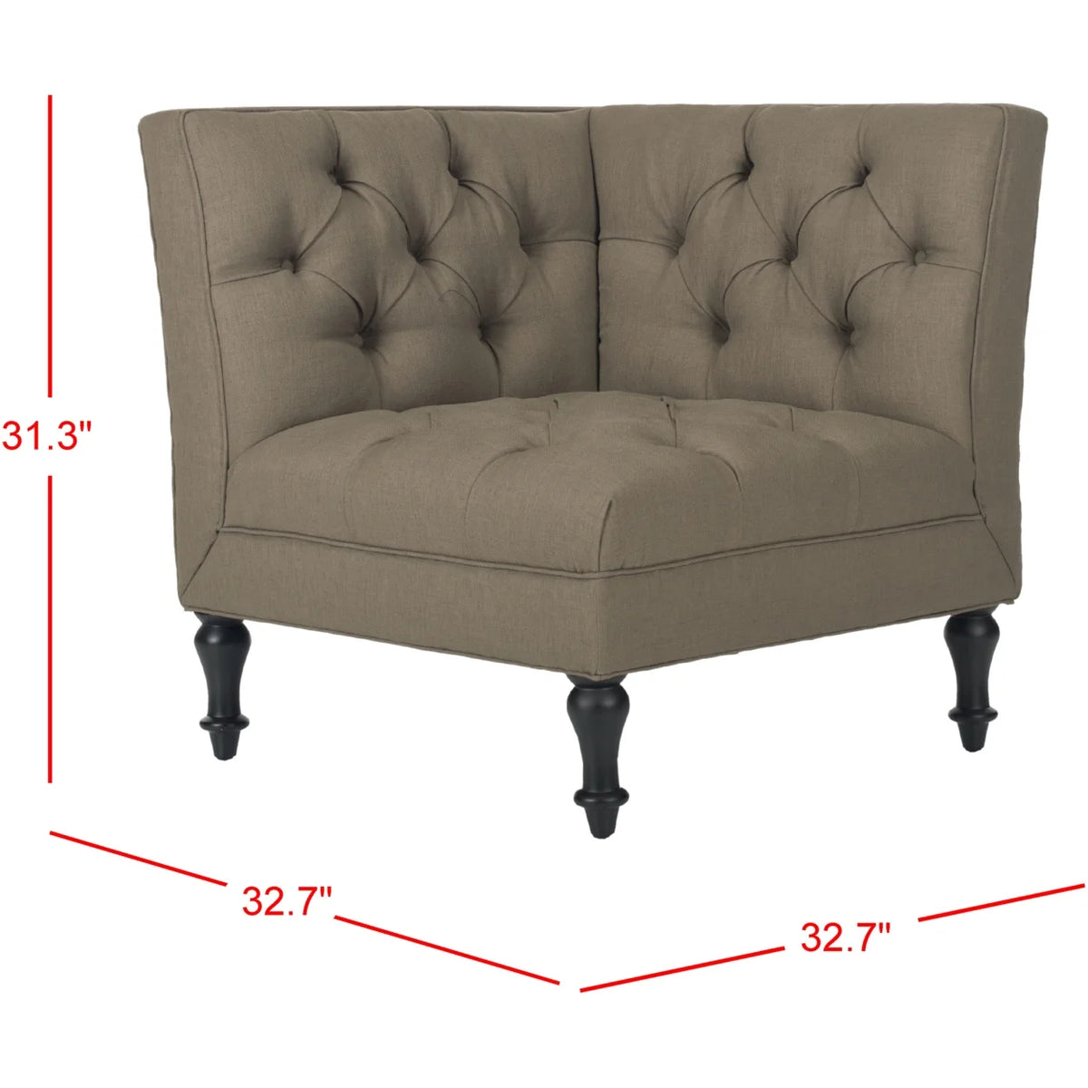 Olive Tufted Corner Chair X42755
