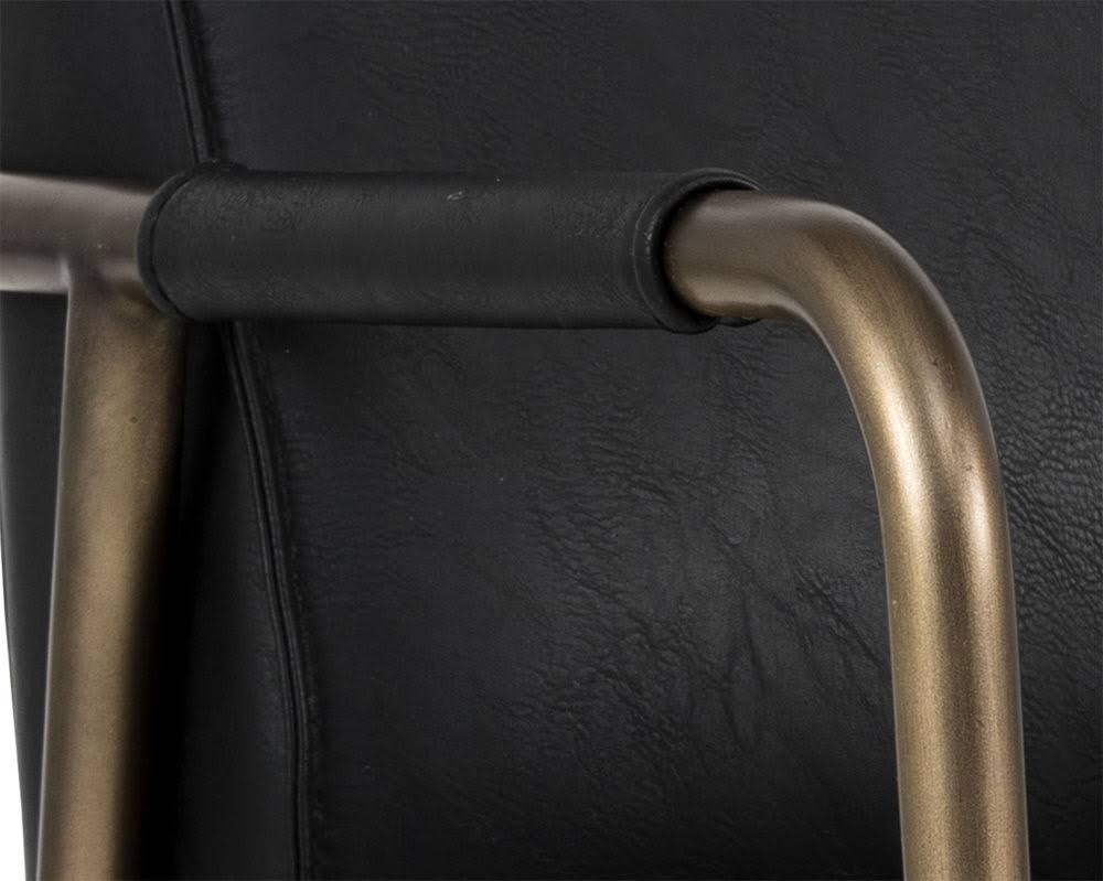 Vintage Black Armchair T669