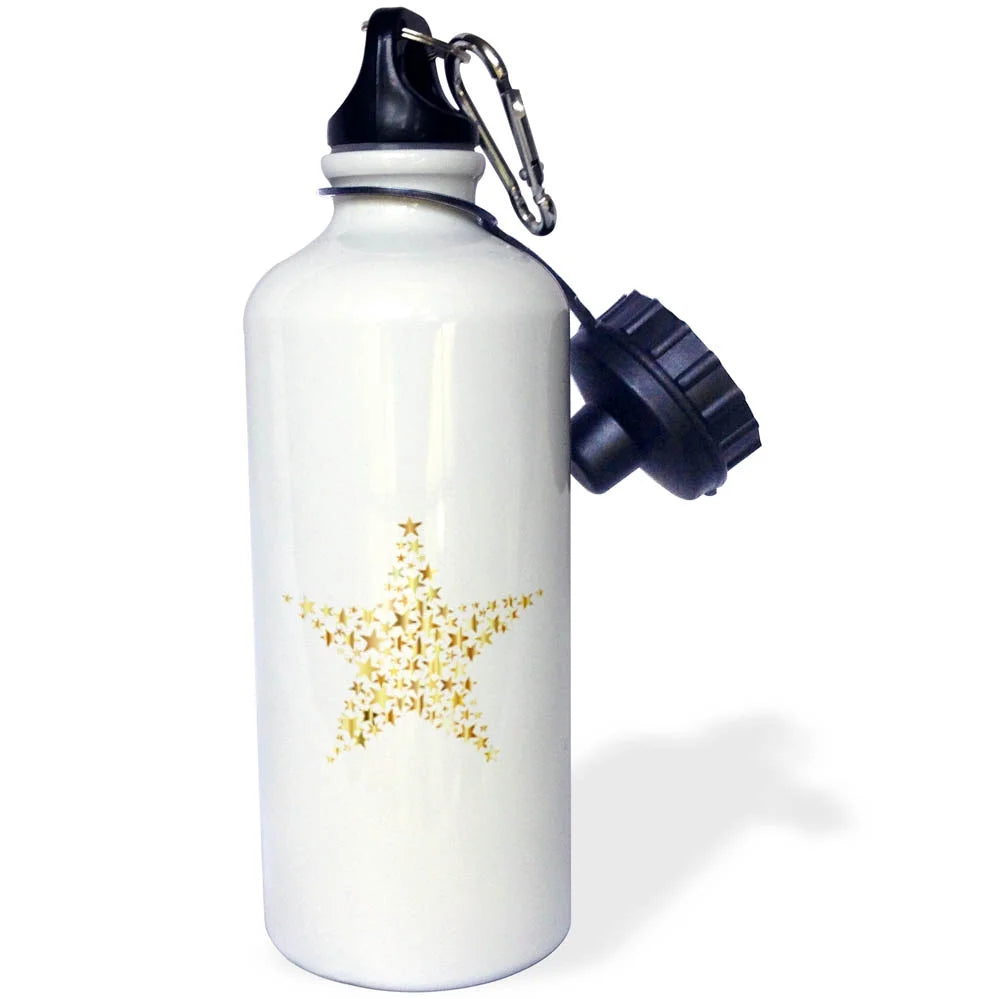 Metallic Gold Stars Water Bottle, 21-ounce X743848