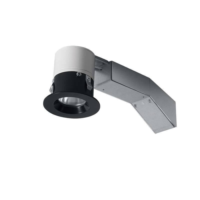 2 inch Round 8W 3000K Dimmable Triac 40 Degree 1/2 inch Trim Black Ring X22965