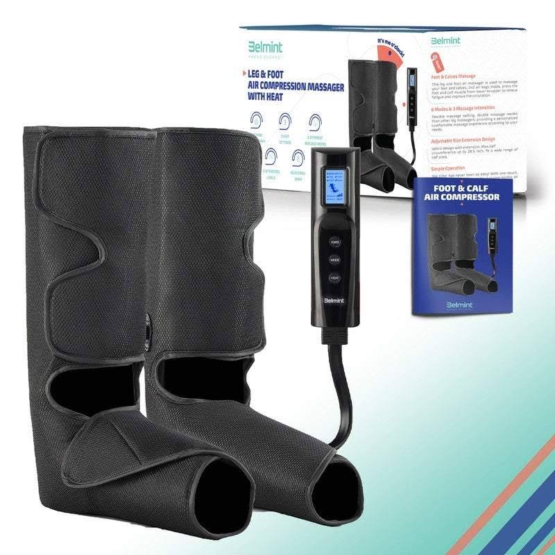 Leg and Foot Air Compression Massager with Heat and 6 Modes L26583