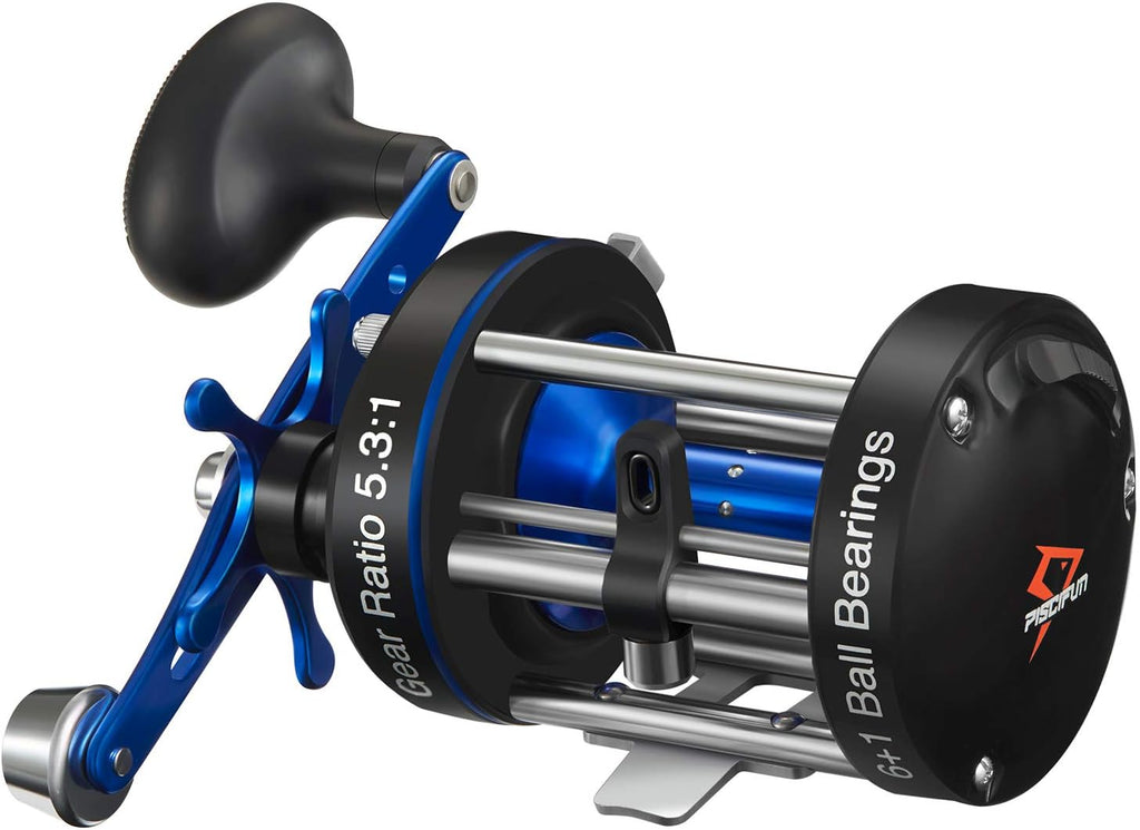 Round Baitcasting Reel with Reinforced Metal Body C129319