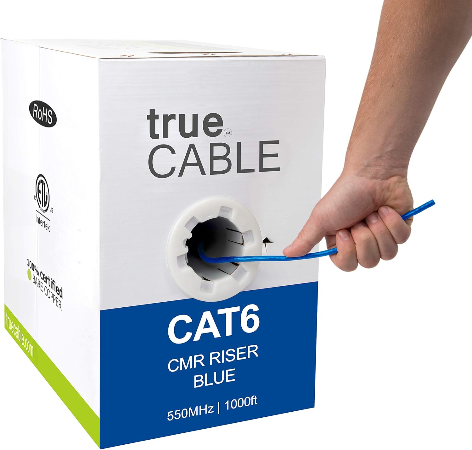 1000ft Purple 23AWG 4 Pair Solid Bare Copper Bulk Ethernet Cable R2195