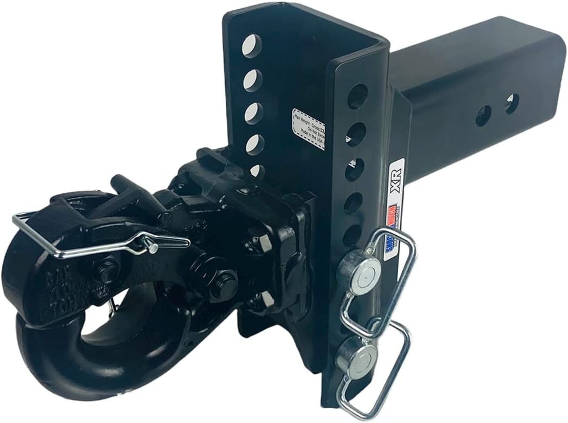 Pintle Hook Drop Ball Mount, Fits 2-1/2" Hitch H302