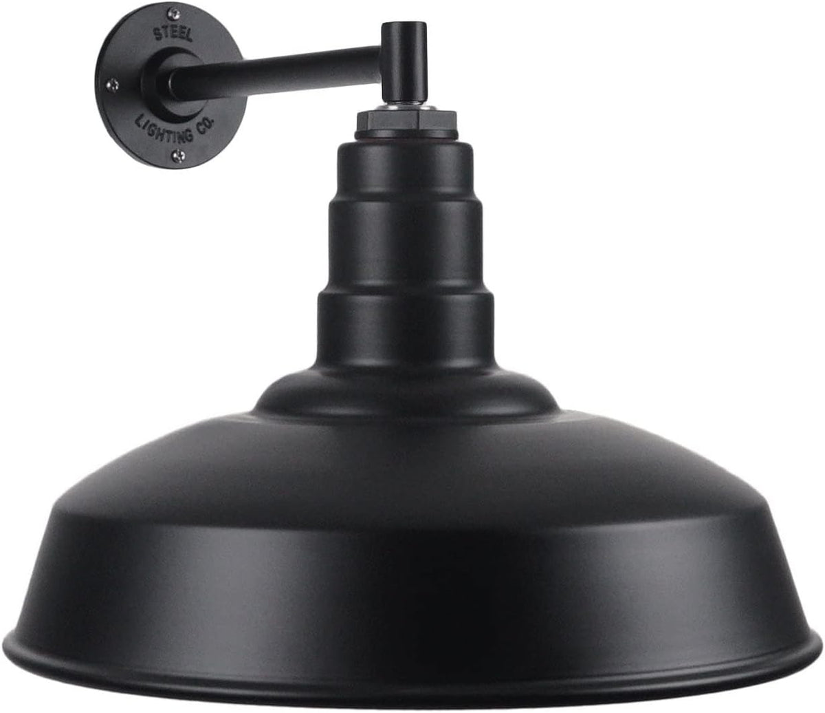 Matte Black Gooseneck Barn Light G3639