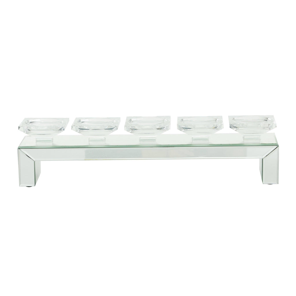 Clear Wood Candle Holder K280221